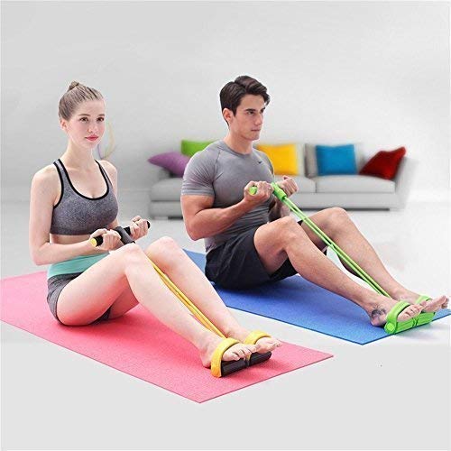 Foot Pedal Resistance Band – Elastic Sit-Up Pull Rope Tummy Trimmer for Home Gym & Yoga Fitness