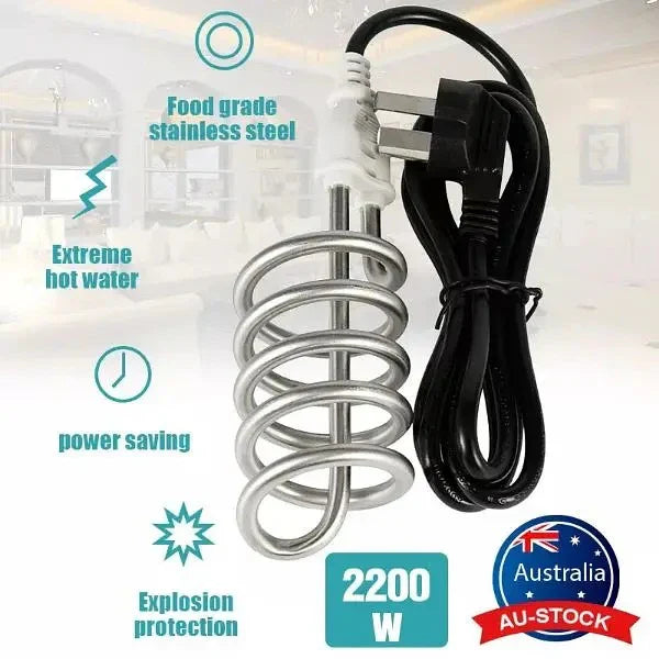 NSG F8 Electric Water Heating Rod | Instant Immersion Water Heater | Copper Heating Element | Shockproof Handle | Portable & Energy-Efficient Water Boiler for Bath, Home, Hostel & Travel