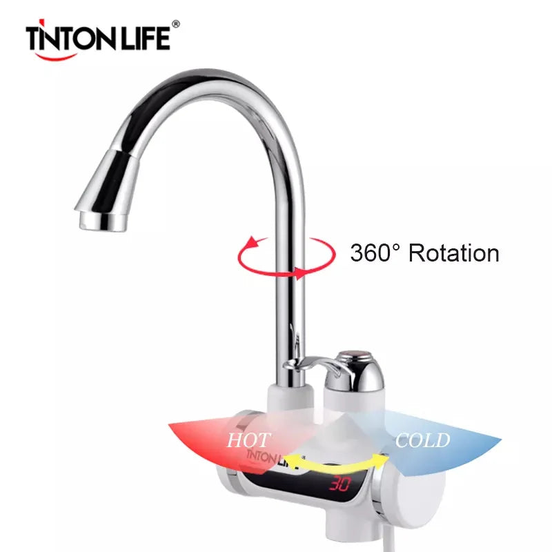 Instant Hot Water Electric Faucet with Temperature Display – Fast Heating Tap for Kitchen & Bathroom | Energy Efficient Winter Water Heater