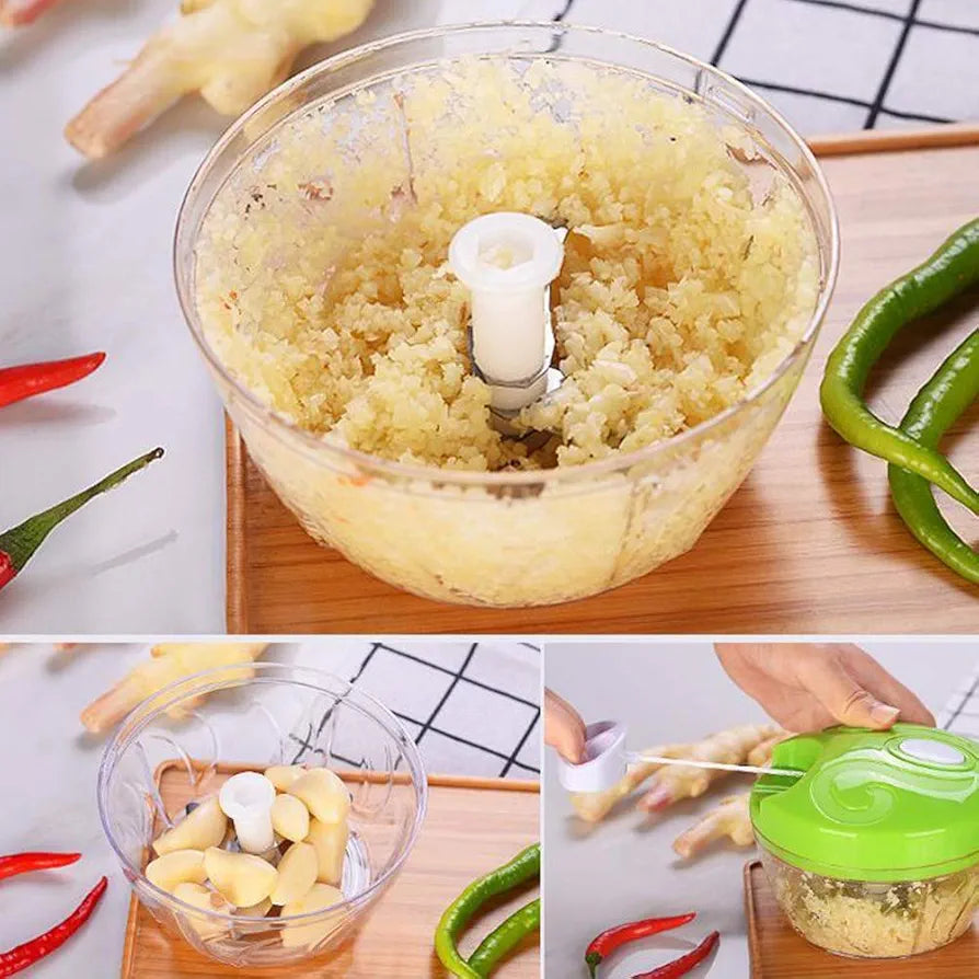 Speedy Chopper – Manual Hand-Pull Vegetable Cutter & Food Processor | Fast Onion, Garlic, Fruit & Nut Chopper for Kitchen