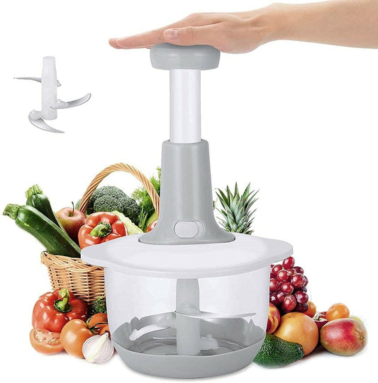 Manual Hand Push Chopper – Quick Vegetable & Fruit Cutter