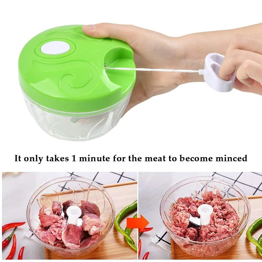 Speedy Chopper – Manual Hand-Pull Vegetable Cutter & Food Processor | Fast Onion, Garlic, Fruit & Nut Chopper for Kitchen