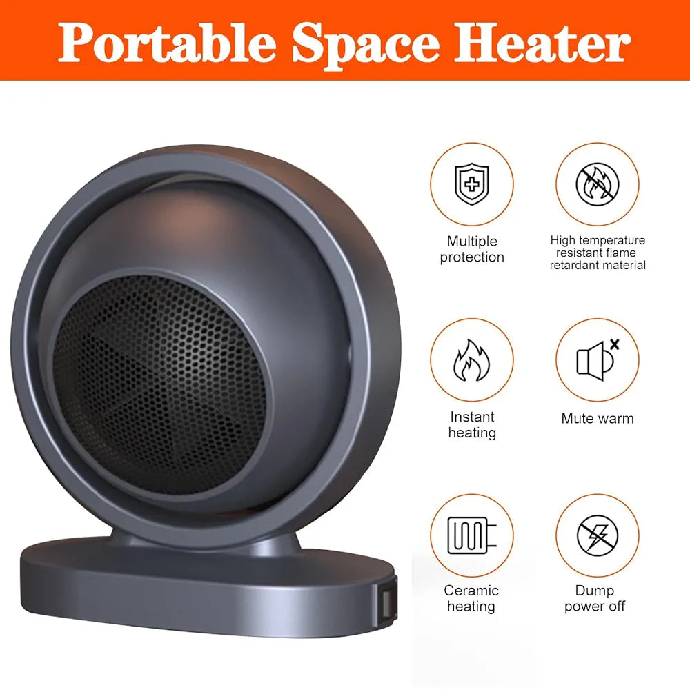 Mini Electric Heater Warmer Wind Foldable | Portable Fast Heating Fan for Home, Office & Travel