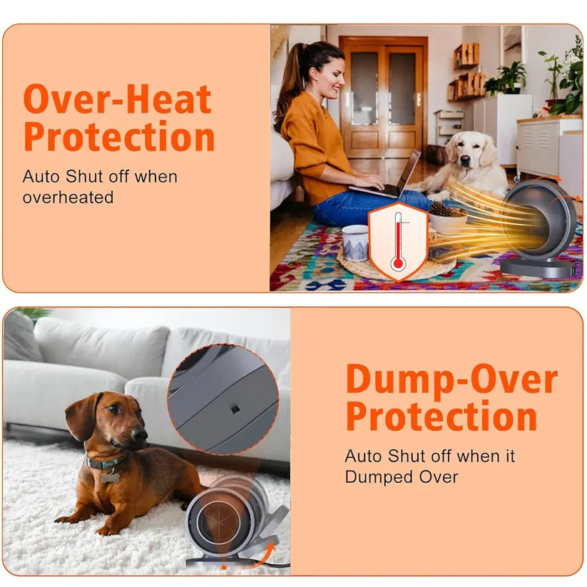 Mini Electric Heater Warmer Wind Foldable | Portable Fast Heating Fan for Home, Office & Travel