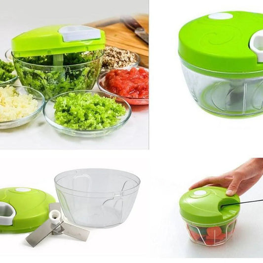 Speedy Chopper – Manual Hand-Pull Vegetable Cutter & Food Processor | Fast Onion, Garlic, Fruit & Nut Chopper for Kitchen