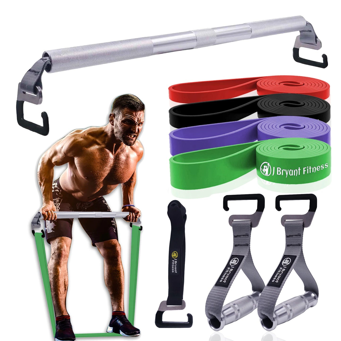 High-Quality Portable Resistance Bands with Handles for Home & Travel Workouts
