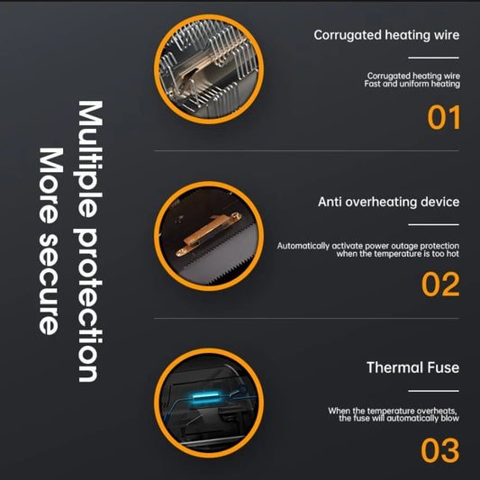 Mini Electric Heater Warmer Wind Foldable | Portable Fast Heating Fan for Home, Office & Travel