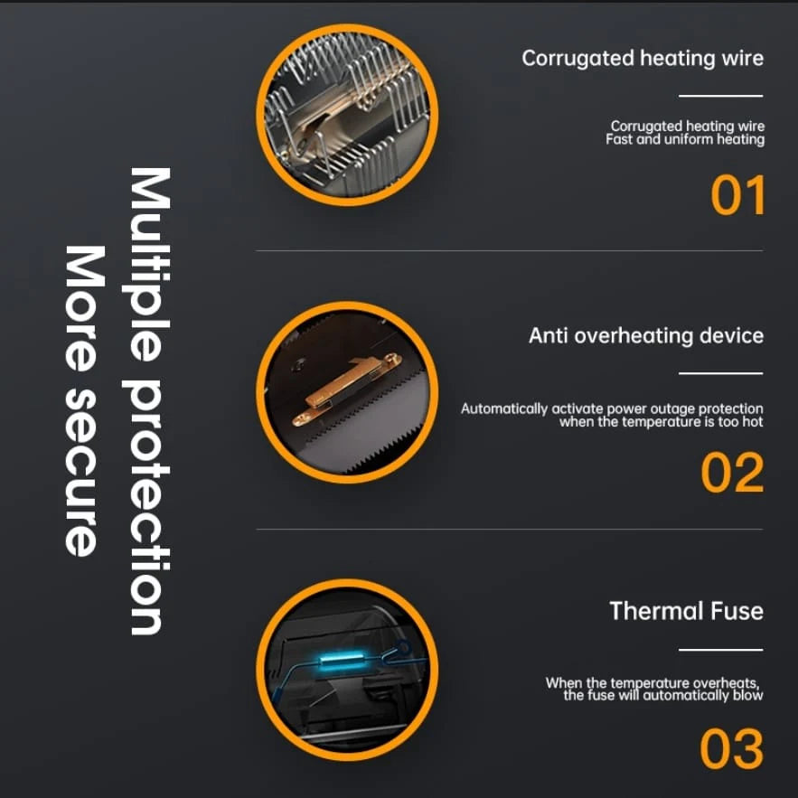 Mini Electric Heater Warmer Wind Foldable | Portable Fast Heating Fan for Home, Office & Travel