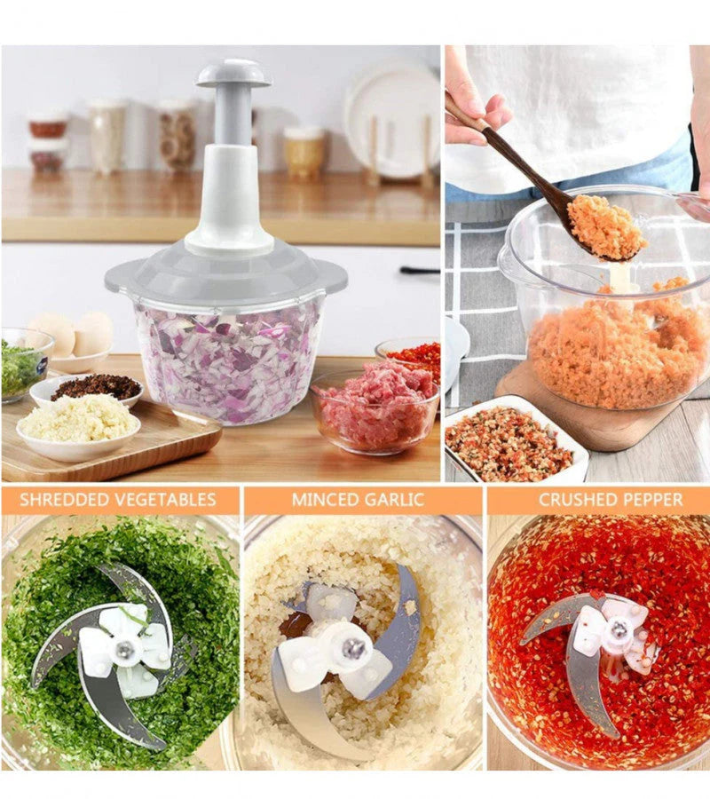 Manual Hand Push Chopper – Quick Vegetable & Fruit Cutter